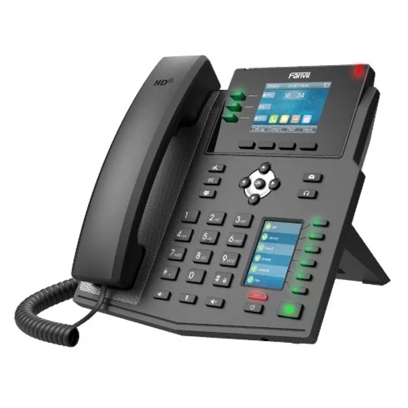 IP telefonas Fanvil X4U juodas 12 linijų LCD Wi-Fi laidinis ragelis