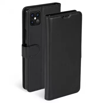 Krusell dėklas-piniginė Apple iPhone 12 Pro Max juoda, odinė užlenkiama