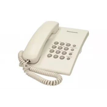 Panasonic KX-TS500PDW analoginis telefonas – 16 mygtukų, baltas, ant stalo/sienos, 100 įrašų telefonų knyga