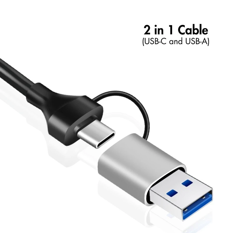 USB-A/-C prie 2,5G Ethernet adapteris, pilkas