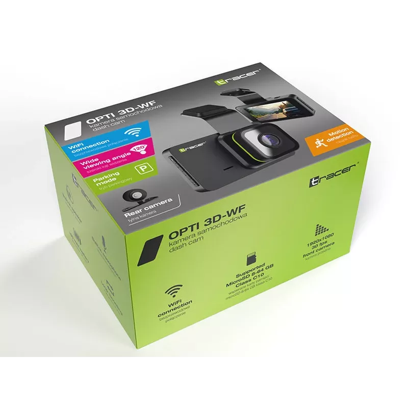 Automobilinis vaizdo registratorius TRACER Tracer Opti 3D-WF Dual TRAKAM47569