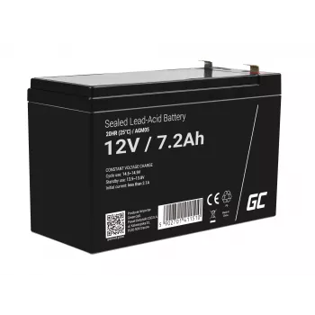 UPS baterija Green Cell AGM05 — 12 V 7,2 Ah sandari švino rūgšties (VRLA) AGM
