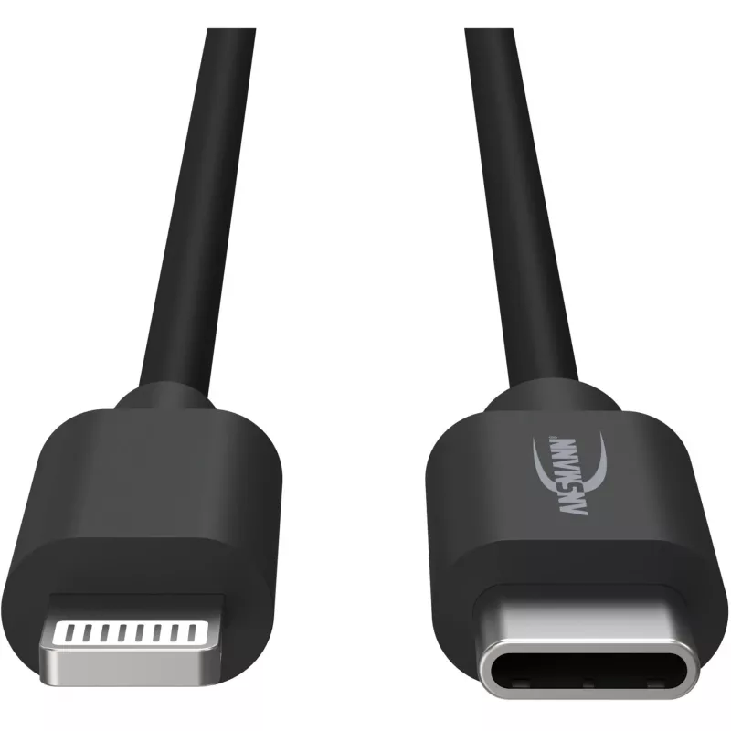 Laidas mobiliajam telefonui Ansmann 1700-0106 Juodas USB C Lightning 0,12 m