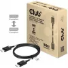 CLUB3D DisplayPort 2.1 dvipusis VESA DP80 sertifikuotas kabelis 4K240Hz, 8K60Hz arba 10K30Hz M/M 1,2 m