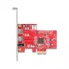 DeLOCK 90738 PCIe FireWire adapteris vidinis IEEE 1394 raudonas