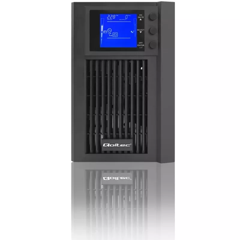 Nepertraukiamo maitinimo šaltinis QOLTEC 53981 On line 2kVA, 2000 VA