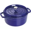 Staub 24 cm apvali ketaus kokotė tamsiai mėlyna