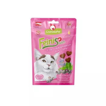 Fox4Pets GRANATAPET FeiniSnack Duck & catnip mėsingas kietas skanėstas katėms, 50 g, be cukraus, be glitimo