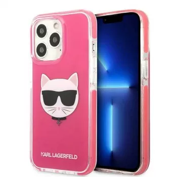 Karl Lagerfeld KLHCP13XTPECPI iPhone 13 Pro Max 6,7 colio kietas dėklas Fuchsia/FUSCHIA Choupette Head