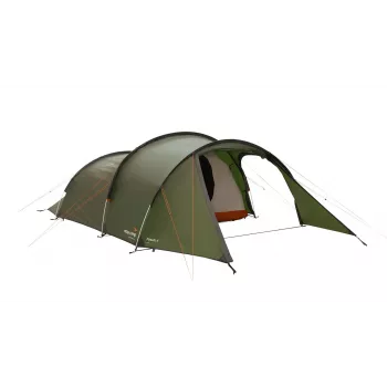 Palapinė tunelinė Easy Camp Pasvik 4 – 4 vietų, kietas rėmas, 3000 mm vandens stulpelis, aliuminio lankai, tamsiai žalia, 2350×4050×1200 mm