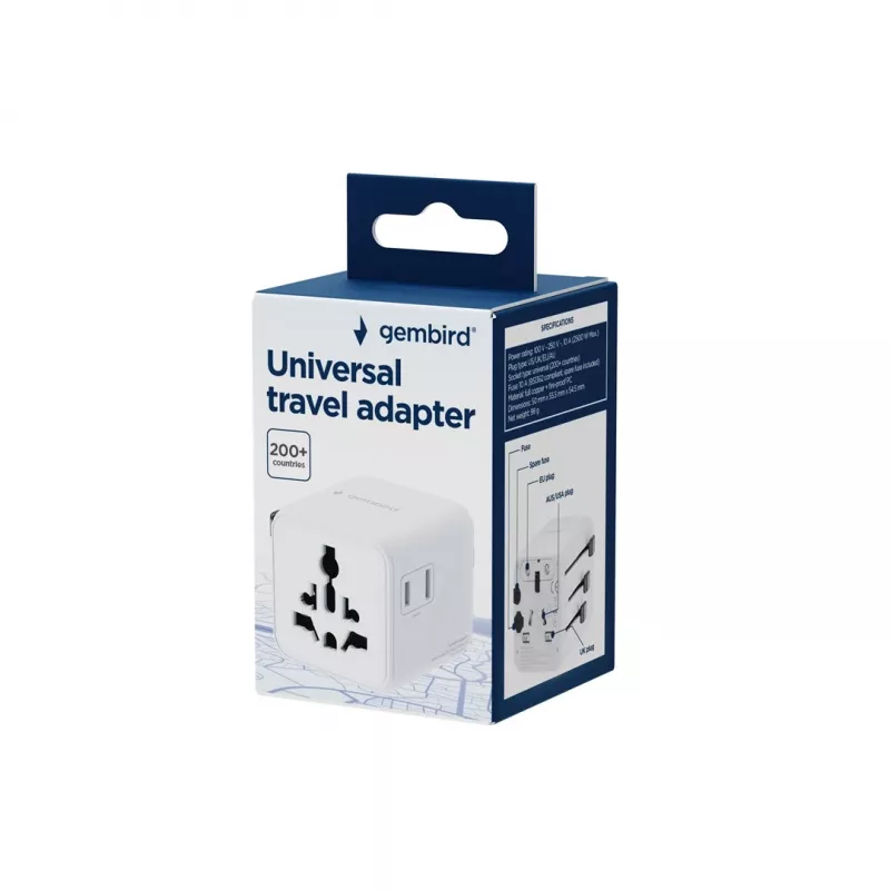 Universalus kelioninis adapteris GEMBIRD TPA-INT-01-W