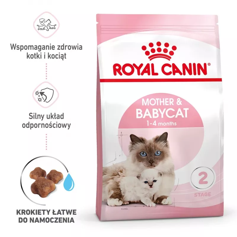 Sausas kačių ėdalas Royal Canin Mother & Babycat 2 kg – vištiena, nėščioms, žindančioms katėms ir kačiukams