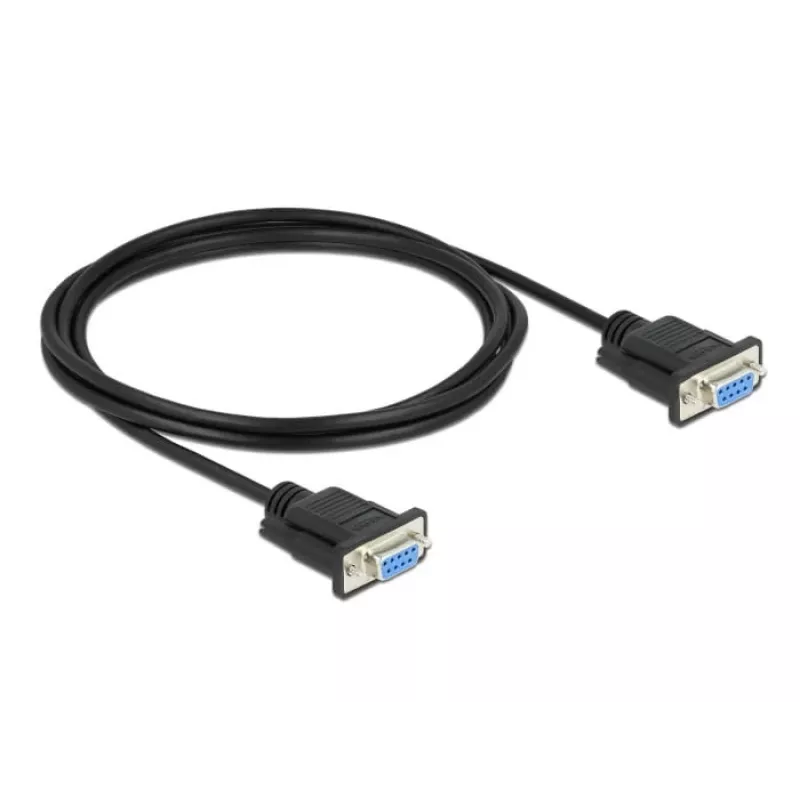 Serijinis kabelis DeLOCK 86605 Juodas 2m RS-232 Sub-D9