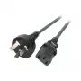 EFB-Elektronik maitinimo laidas C13 180°, juodas, 1,8 m, 3 x 0,75 mm² (EK492.1,8V2)