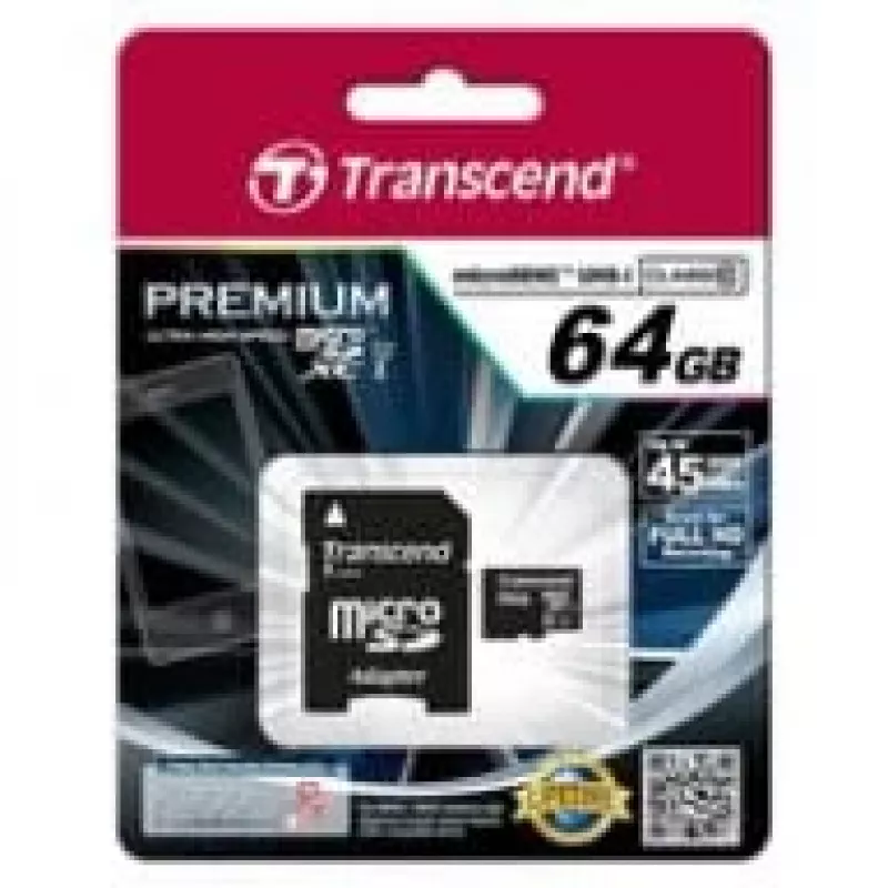 „Transcend“ 64GB MicroSDXC UHS-I atminties kortelė TS64GUSDU1
