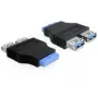 Delock Adapter USB 3.0 Pin Header Lizdas > 2 x USB 3.0 Lizdas - greta (65324)