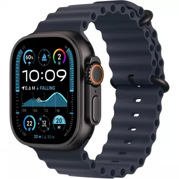 Apple 49mm Navy Ocean Band prailginimas juodas titano apdaila