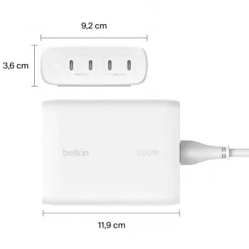 Belkin WCH010VFWH mobiliojo įrenginio įkroviklis baltas, skirtas naudoti patalpose