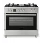 Laisvai pastatoma dujinė-elektrinė viryklė Ravanson KWGE-K90, 5 kaitvietės, 90 cm, inox
