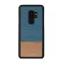 Dėklas Samsung Galaxy S9 Plus iš medžio ir polikarbonato – denim juoda