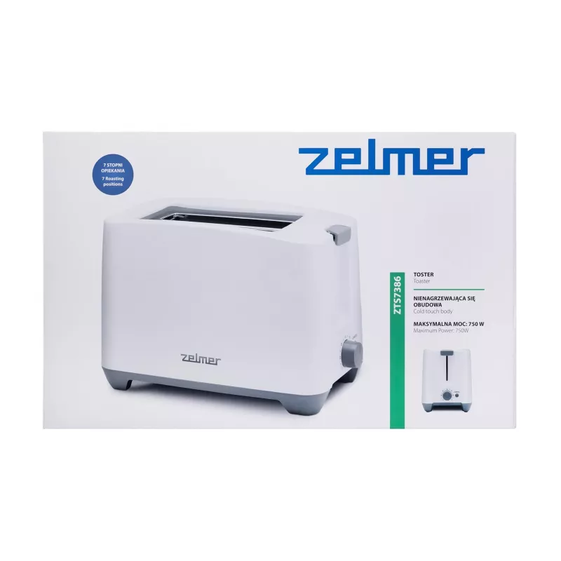 Skrudintuvas Zelmer ZTS7386 2 griežinėliams 750 W Baltas