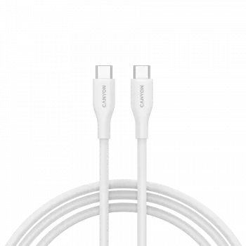 CANYON laidas CC60SC10 USB-C į USB-C 60W 1m Silikoninis Baltas