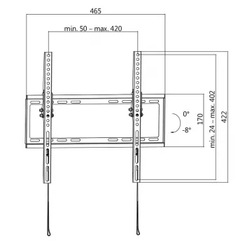LogiLink BP0010 TV laikiklis 139,7 cm (55 colių) juodas