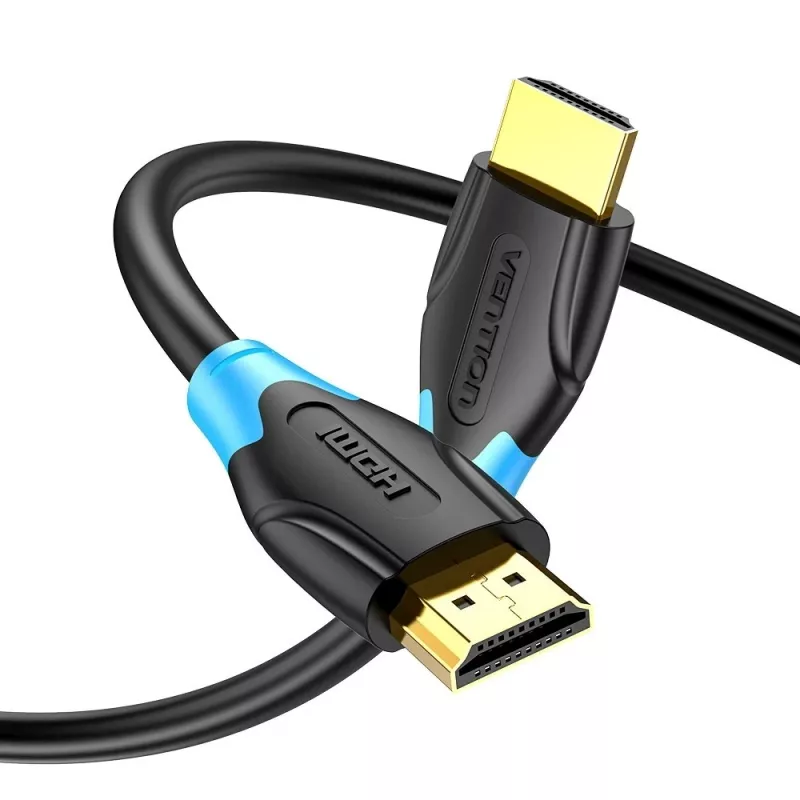 HDMI kabelis Vention AACBN 15 m, HDMI A tipo jungtimis, HDMI 2.0, 18 Gbit/s, ARC, auksu padengti kontaktai, juodas