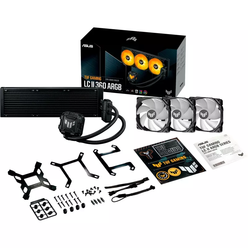 ASUS TUF GAMING LC II 360 ARGB skysčio aušinimo komplektas 12 cm Juoda