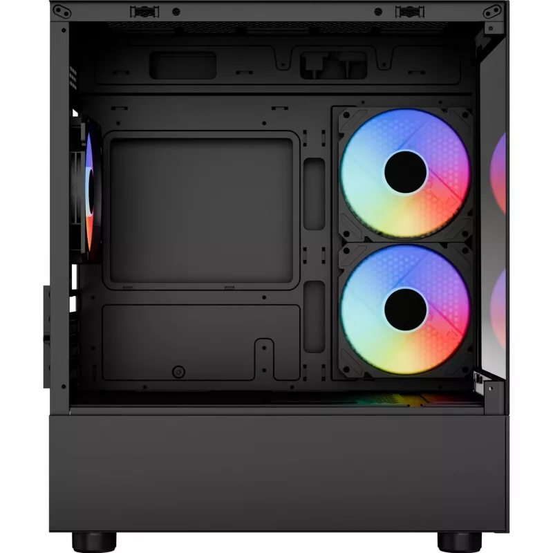 Kompaktiškas kompiuterio korpusas Micro/Mini-ITX AEROCOOL Geh Viewport Mini-G-BK-v4 ARGB juodas