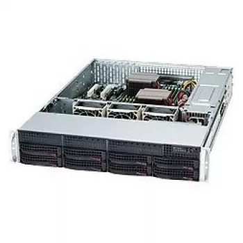 Super Micro Supermicro SC825 TQC-600LPB - 2U stovo korpusas - E-ATX - SATA/SAS - karštai keičiami diskų krepšeliai - 600 W - juodas (CSE-825TQC-600LPB)