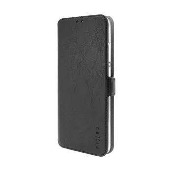 FIXED odinis dėklas Xiaomi Redmi 14C, juodas – knygelės tipo apsauginis dangtelis