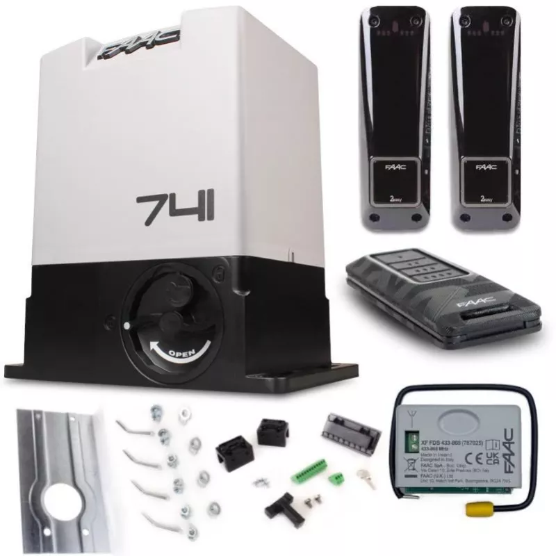 Slidžių vartų atidarytuvas FAAC Delta 3 Kit 741 – vartams iki 900 kg, komplektas modelis 741