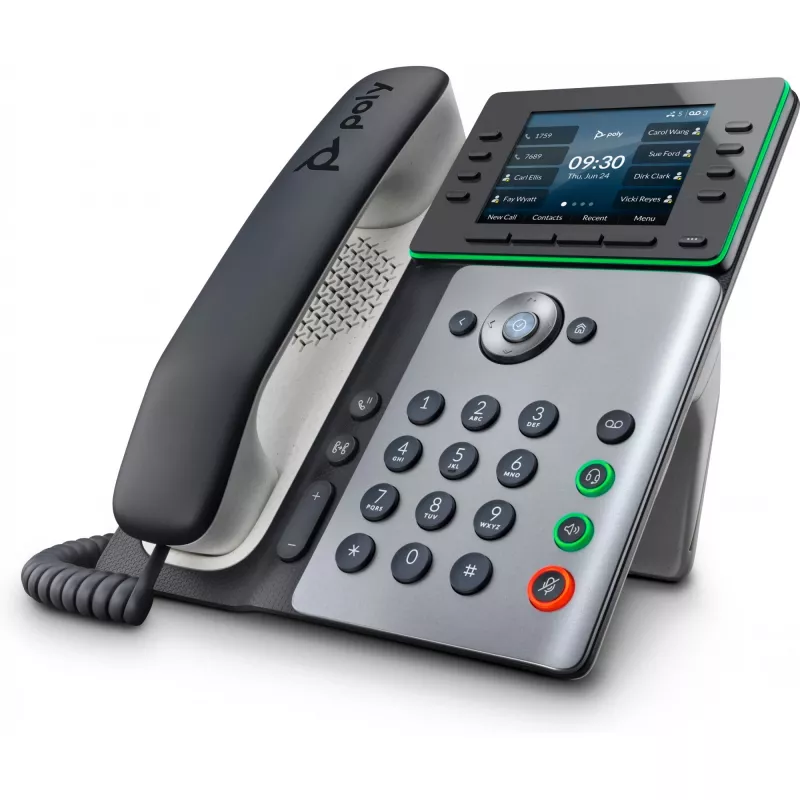 HP Poly Edge E320 IP telefonas su PoE, IPS ekranu 320x240, 4:3