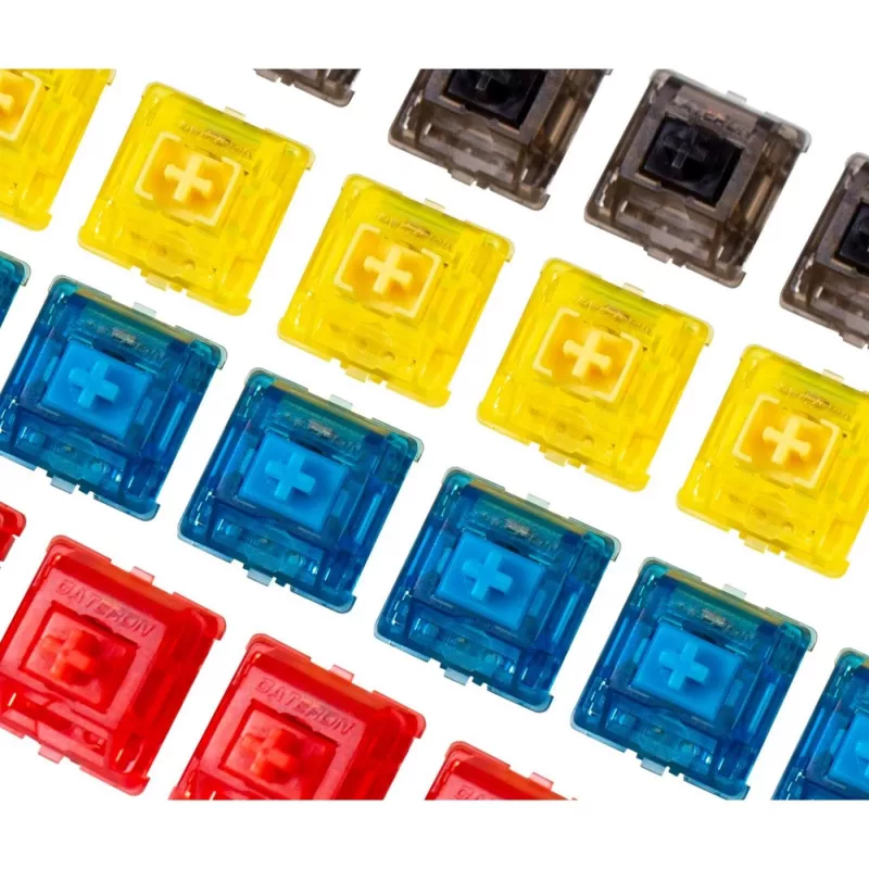 Keychron G36 geltoni plastikiniai karštojo keitimo jungikliai