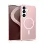 Crong Hybrid Matte Magnetic dėklas Samsung Galaxy S26 – TPU/PC, rožinis