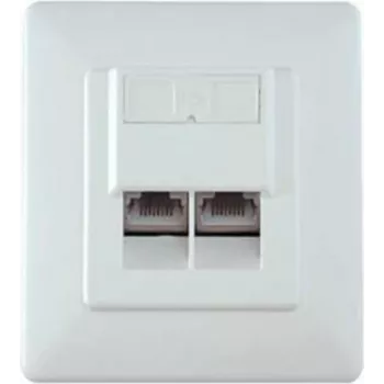 Tinklo jungiamoji dėžutė S/CONN 74251-A Cat5e balta