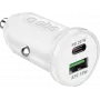 SBS automobilinis įkroviklis 12/24V 1x Type C PD+ USB 2.1 A baltas