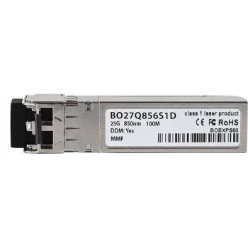 Suderinamas Broadcom AFBR-735SMZ BlueOptics BO27Q856S1D SFP28 siųstuvas-imtuvas, LC-Duplex, 25GBASE-SR, daugiamodis šviesolaidis, 850nm, 100 metrų, DDM, 0°C/+70°C (AFBR-735SMZ-BO)
