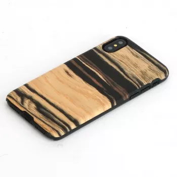 Dėklas išmaniesiems telefonams man and wood, skirtas iPhone X/XS – baltas juodmedis su juodais akcentais