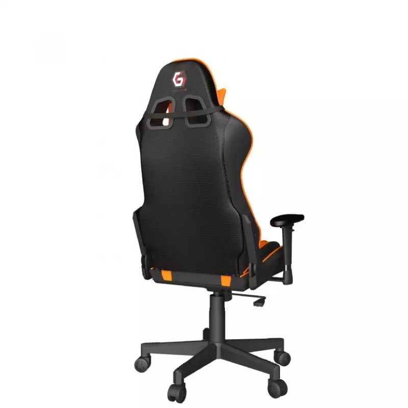 Žaidimų kėdė GEMBIRD GC-SCORPION-04X juoda-oranžinė, ergonomiškas dizainas, reguliuojamas aukštis, aukšta nugara