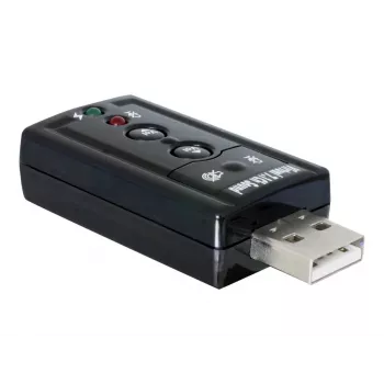 DeLOCK USB garso adapteris 7.1 – išorinė garso plokštė, stereo, USB (61645)
