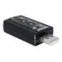 DeLOCK USB garso adapteris 7.1 – išorinė garso plokštė, stereo, USB (61645)