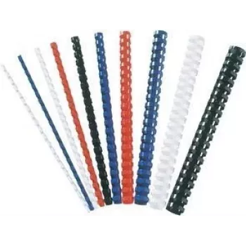 Fellowes plastikiniai įrišimo spyruoklės 16 mm, 21 žiedai, A4, juodi, 25 vnt. (53323)