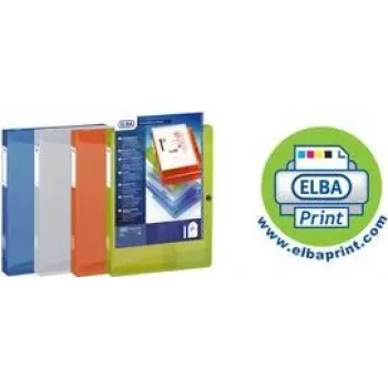 ELBA Polyvision dokumentų dėžutė, A4, PP, užpildymo aukštis 40 mm, skaidri priekinė kišenė, skaidri (994034 FL)