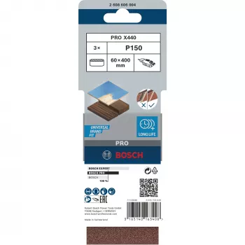 Bosch 2 608 606 004 šlifavimo juostų rinkinys 3 vnt.