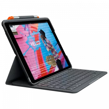 Klaviatūra Logitech Slim Folio iPad (7, 8 ir 9 kartai)