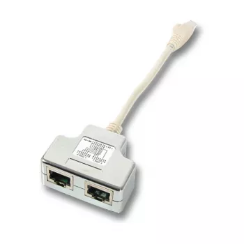 Tinklo skirstytuvas EFB Elektronik K5122.015, 1xRJ45 kištukas į 2xRJ45 lizdą, Cat5e, 10/100BASE-TX, baltas