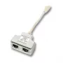 Tinklo skirstytuvas EFB Elektronik K5122.015, 1xRJ45 kištukas į 2xRJ45 lizdą, Cat5e, 10/100BASE-TX, baltas