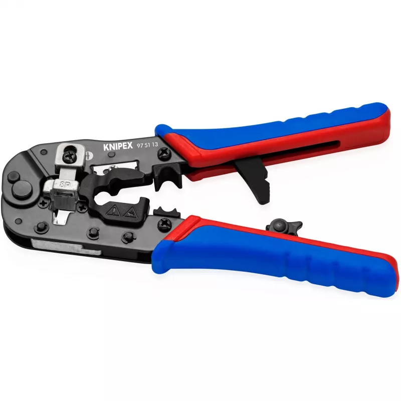 Knipex 97 51 13 kabelių užspaudimo įrankis Juoda, Mėlyna, Raudona